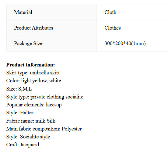 V-neck Halter Sleeveless Jacquard Lace-up Waist Dress